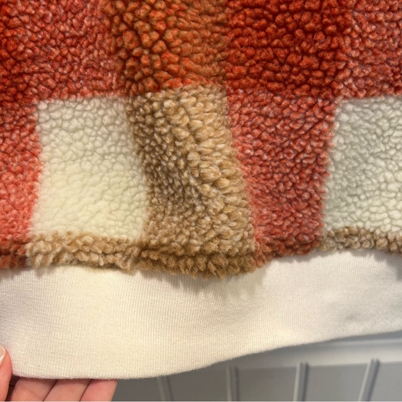 BiBi Plaid Teddy Bear Fleece Crewneck Sweatshirt. Size XL. - Picture 8 of 12